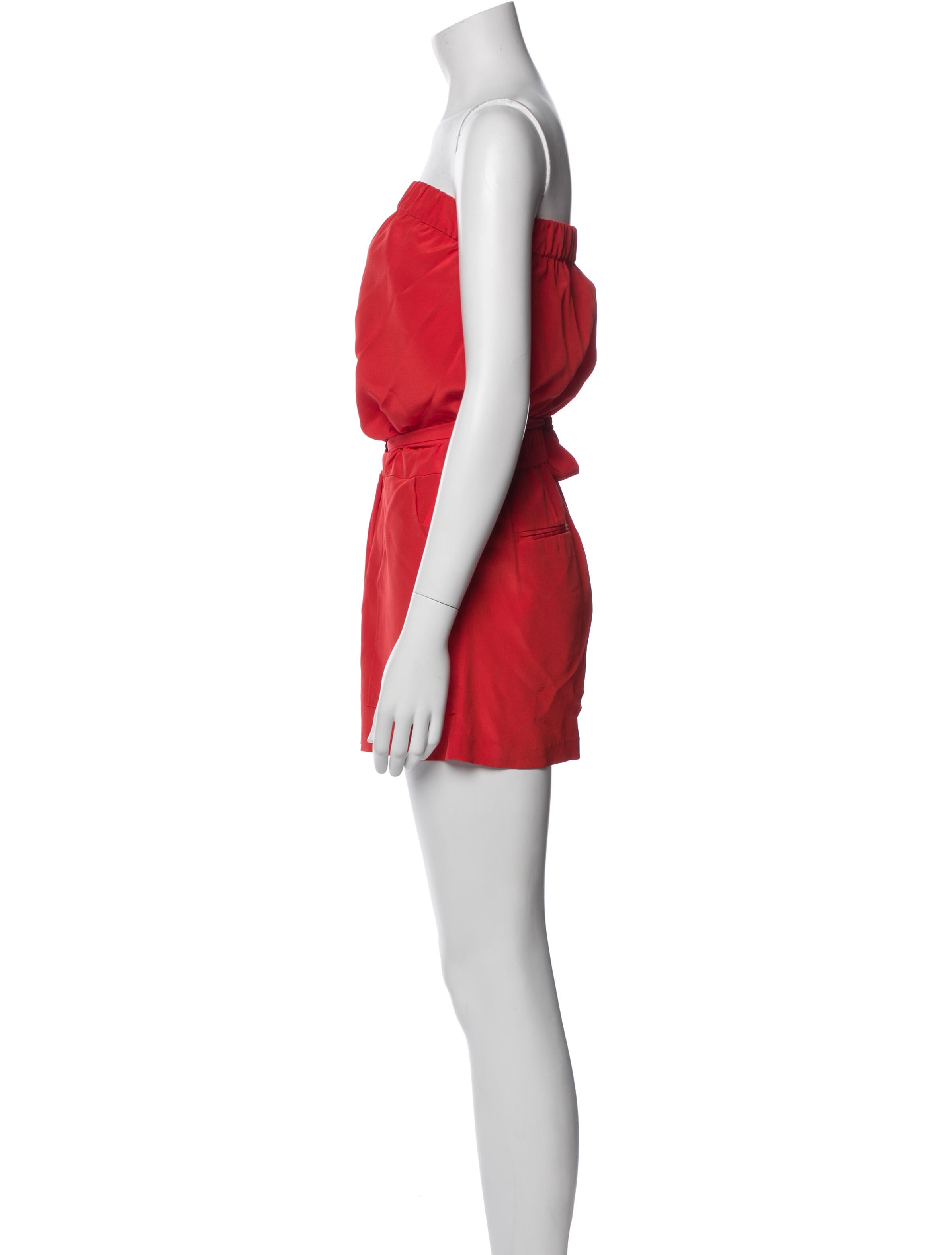 Diane von Furstenberg Silk Strapless Romper