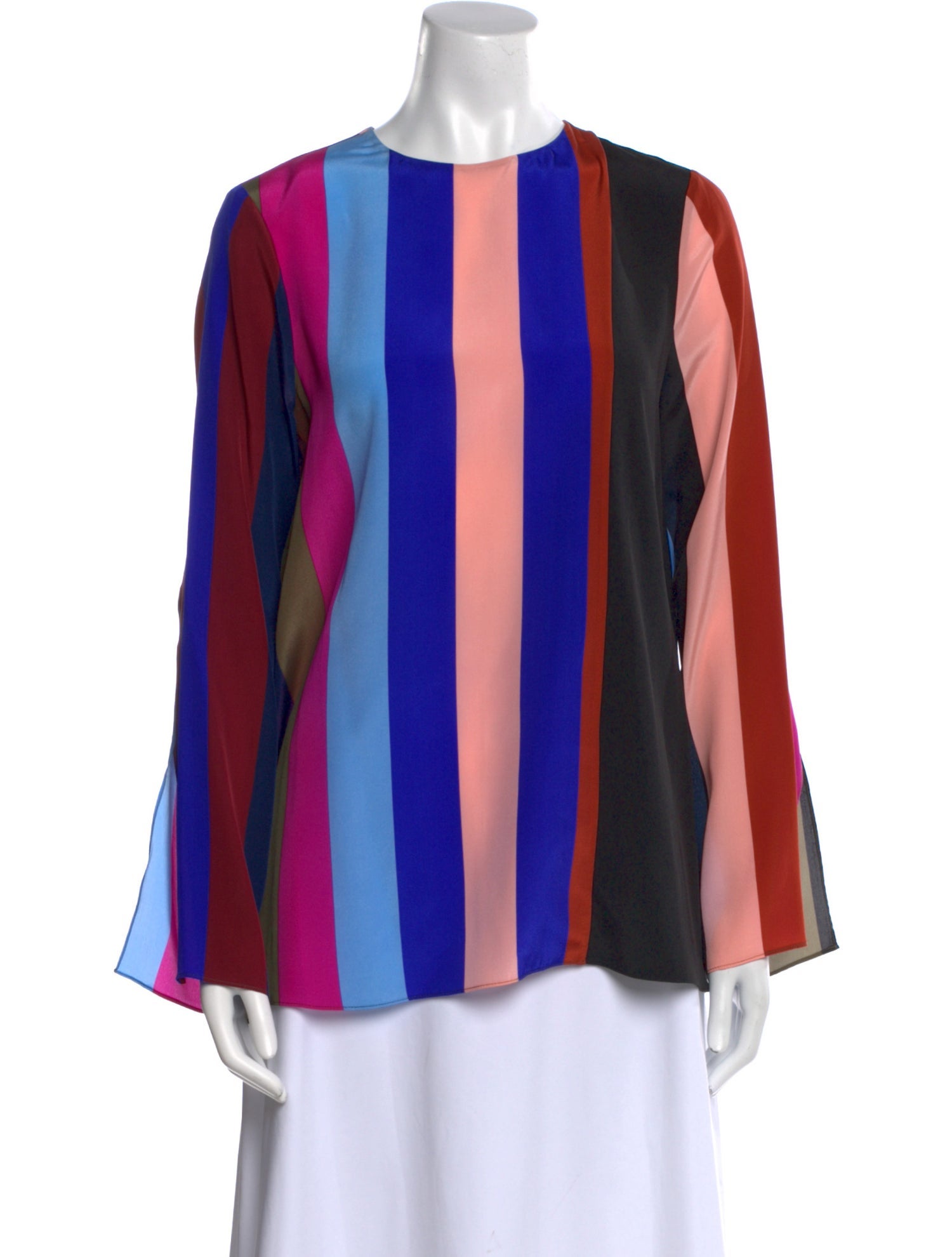 Diane von Furstenberg Silk Striped Blouse w/ Tags