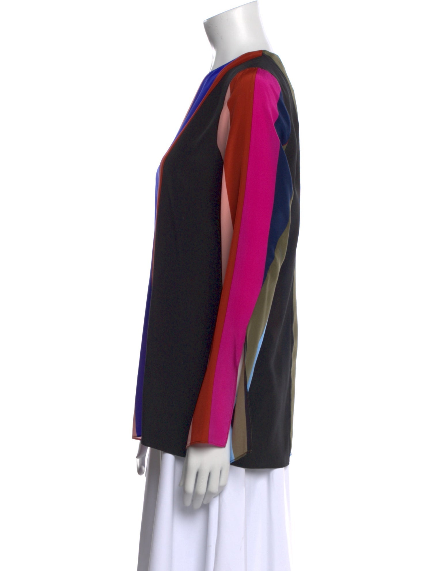 Diane von Furstenberg Silk Striped Blouse w/ Tags