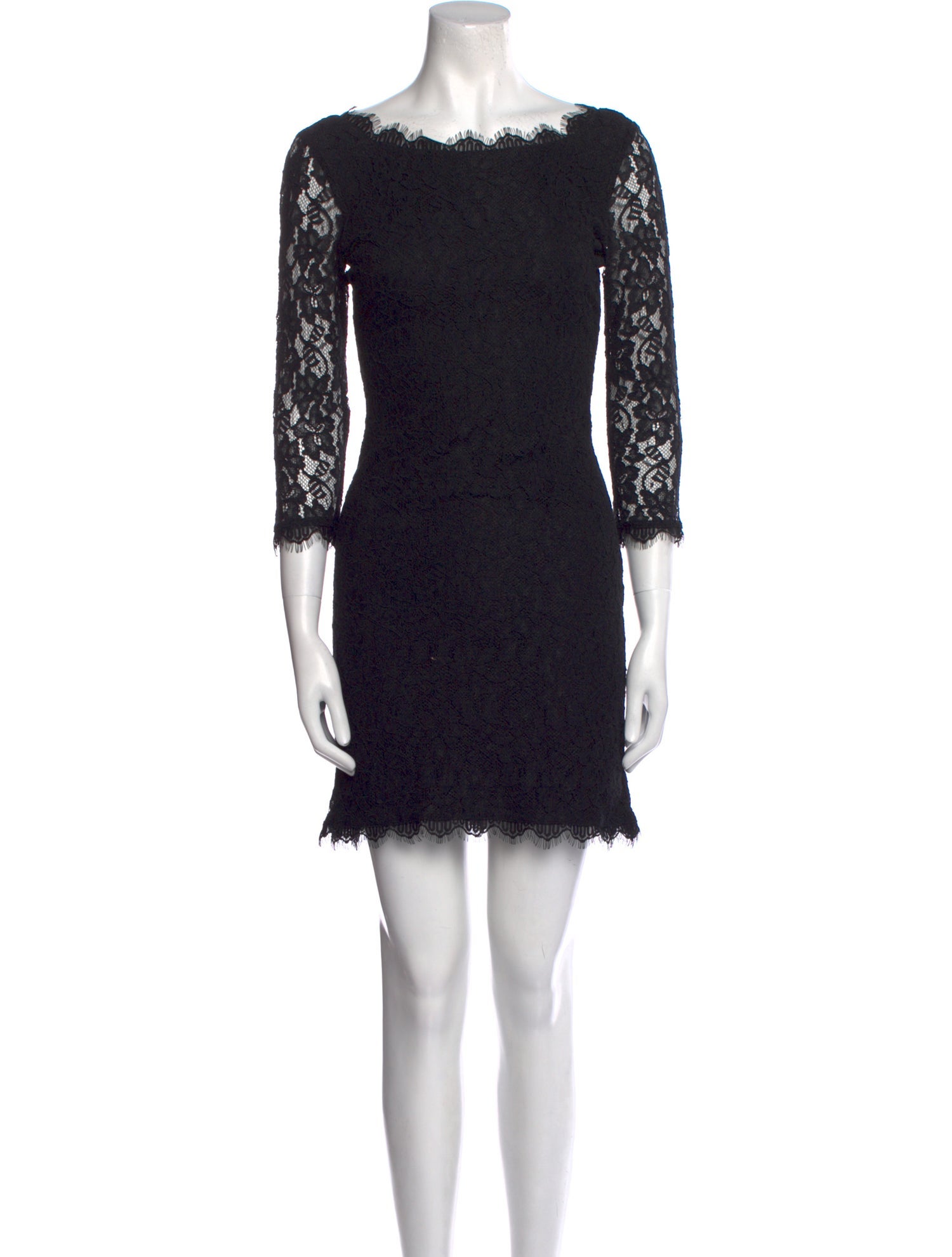 Diane von Furstenberg Lace Pattern Mini Dress