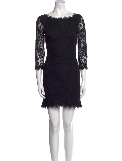 Diane von Furstenberg Lace Pattern Mini Dress