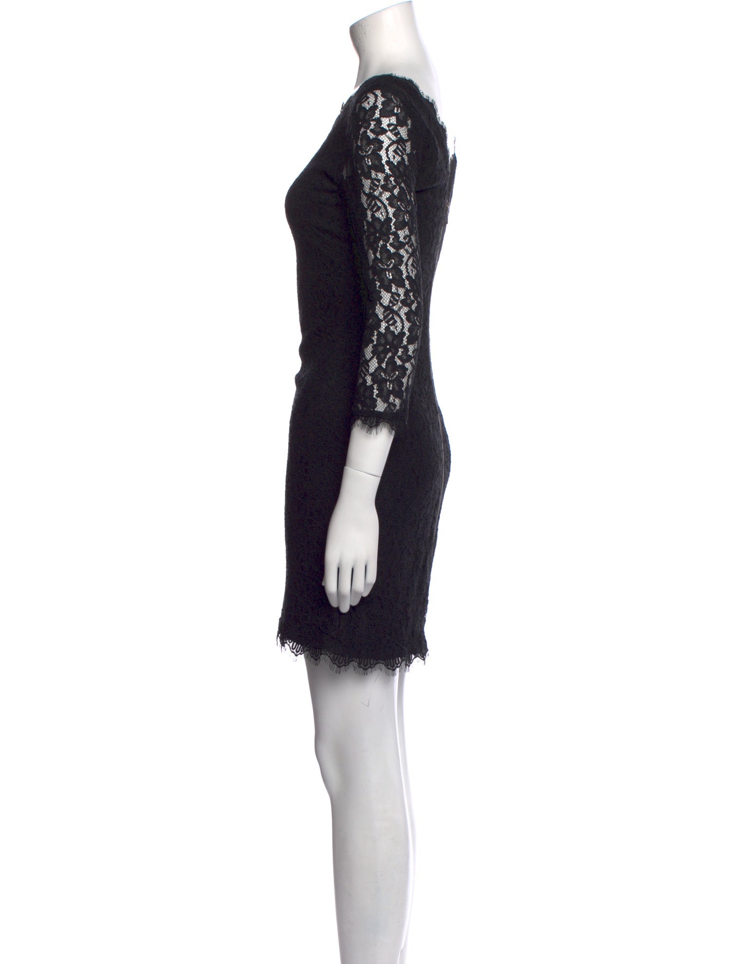 Diane von Furstenberg Lace Pattern Mini Dress