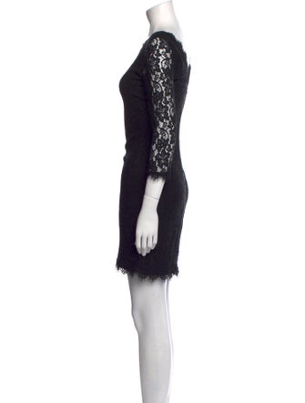 Diane von Furstenberg Lace Pattern Mini Dress