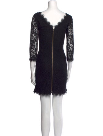 Diane von Furstenberg Lace Pattern Mini Dress