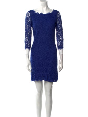 Diane von Furstenberg Lace Pattern Mini Dress