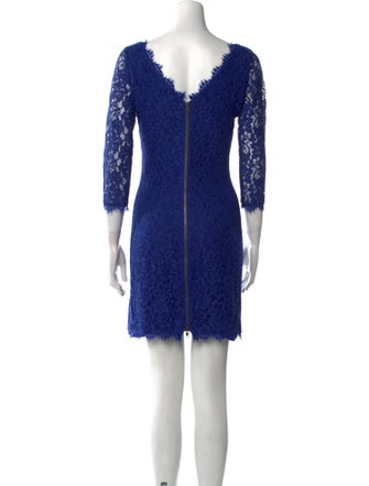 Diane von Furstenberg Lace Pattern Mini Dress
