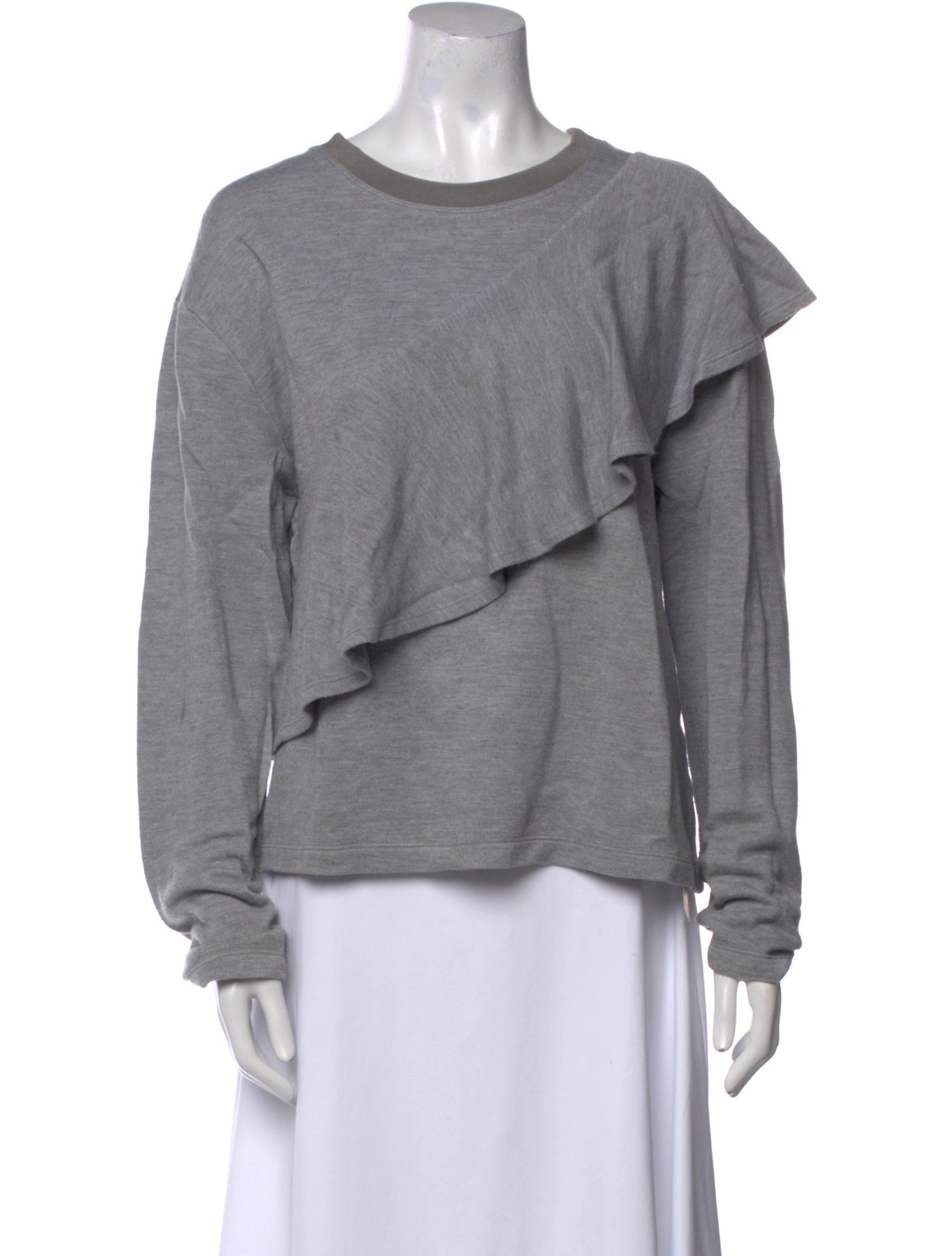 Diane von Furstenberg Scoop Neck Long Sleeve Sweatshirt