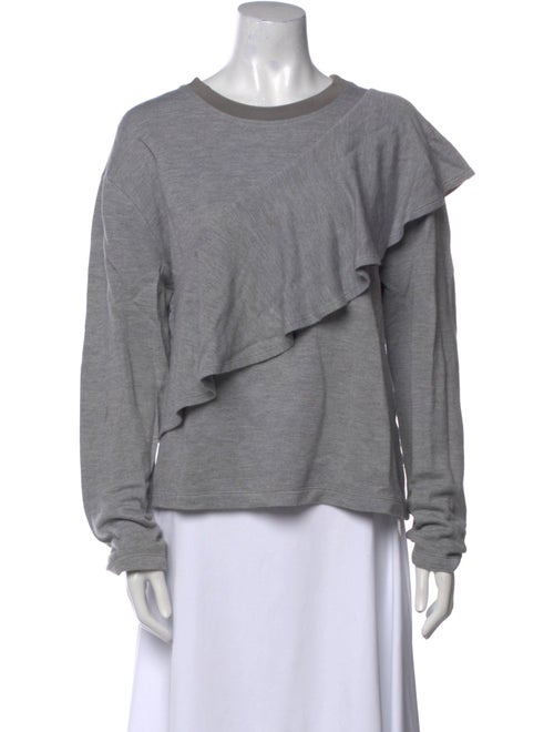 Diane von Furstenberg Scoop Neck Long Sleeve Sweatshirt