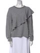 Diane von Furstenberg Scoop Neck Long Sleeve Sweatshirt