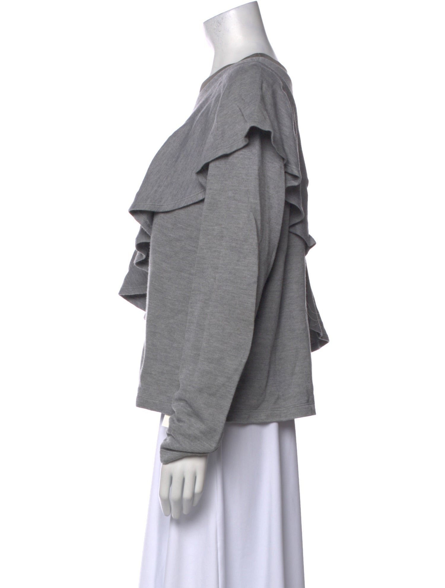 Diane von Furstenberg Scoop Neck Long Sleeve Sweatshirt