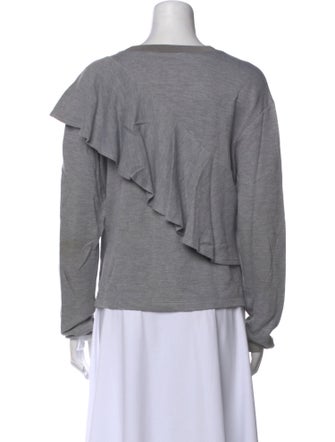 Diane von Furstenberg Scoop Neck Long Sleeve Sweatshirt