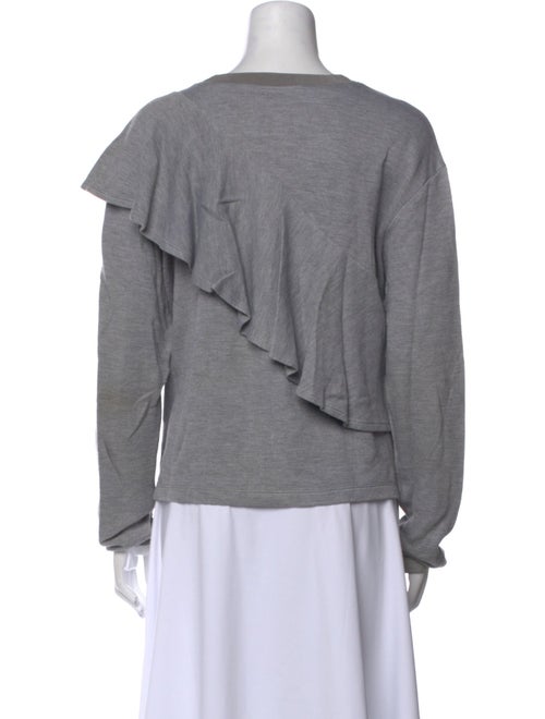 Diane von Furstenberg Scoop Neck Long Sleeve Sweatshirt