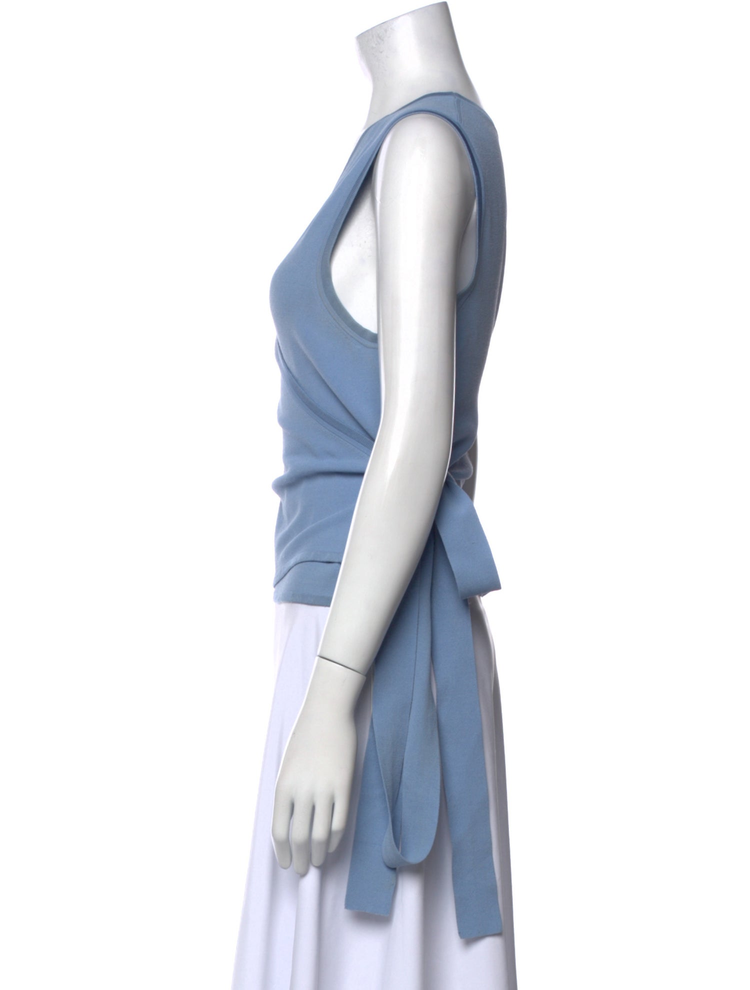 Diane von Furstenberg V-Neck Sleeveless Crop Top