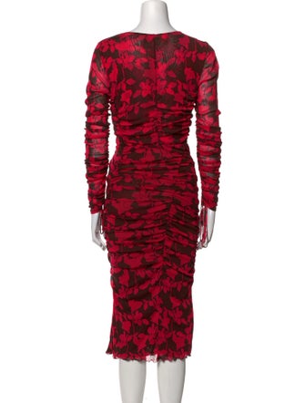Diane von Furstenberg Printed Midi Length Dress
