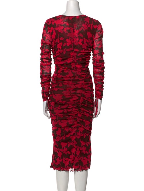 Diane von Furstenberg Printed Midi Length Dress