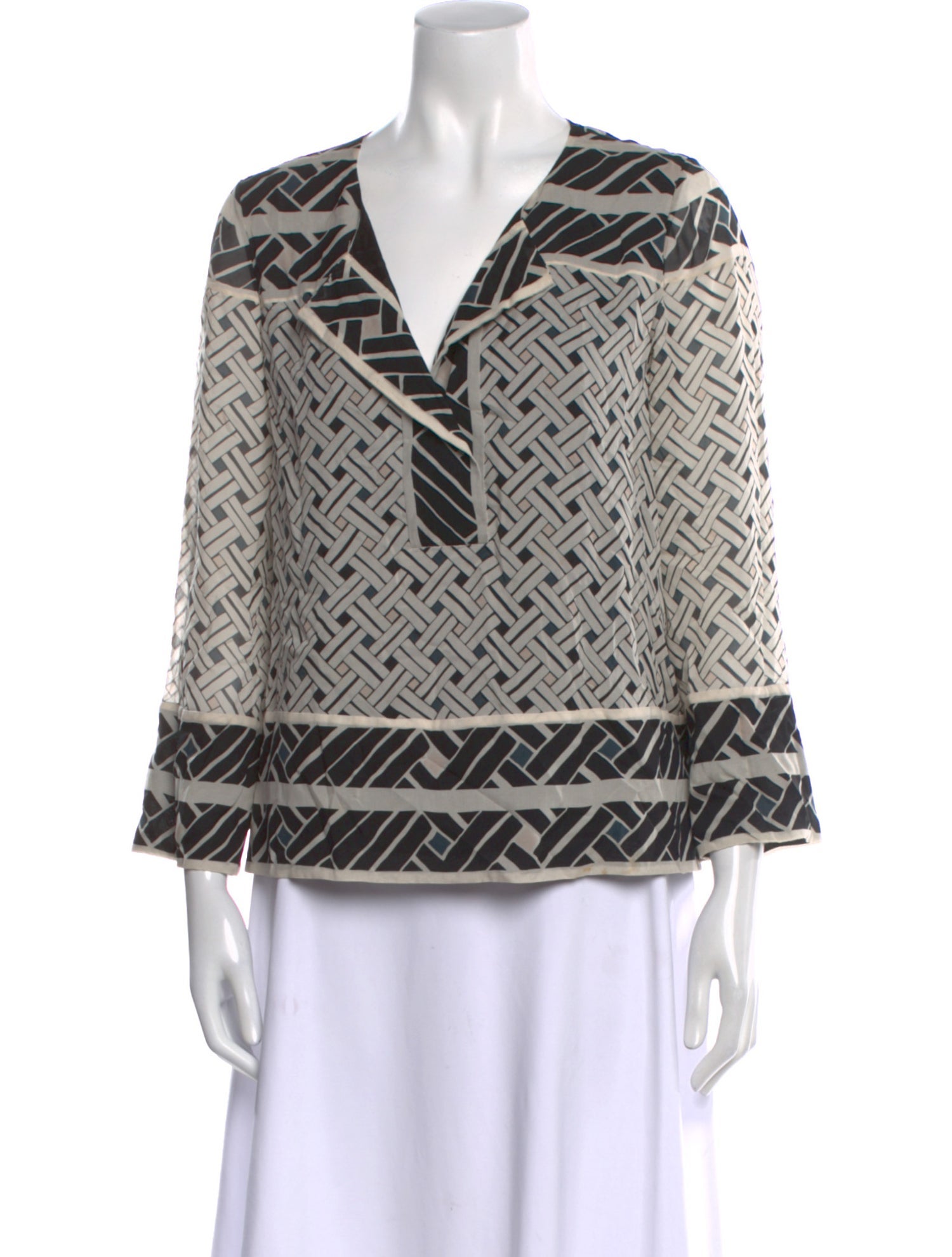 Diane von Furstenberg Silk Printed Polo