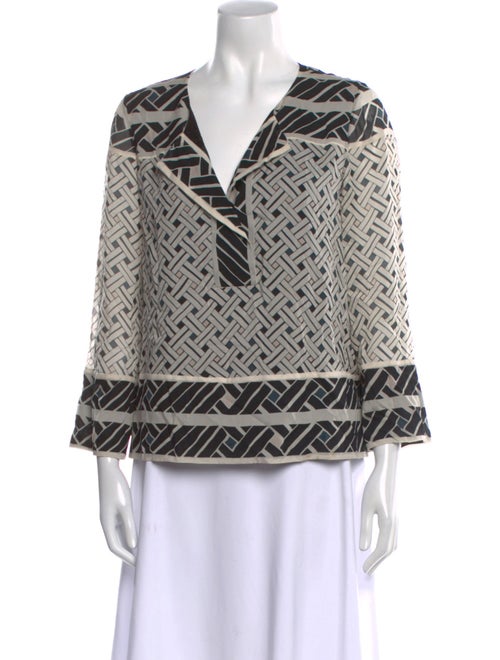 Diane von Furstenberg Silk Printed Polo