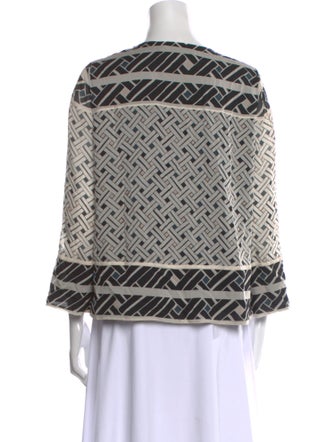 Diane von Furstenberg Silk Printed Polo