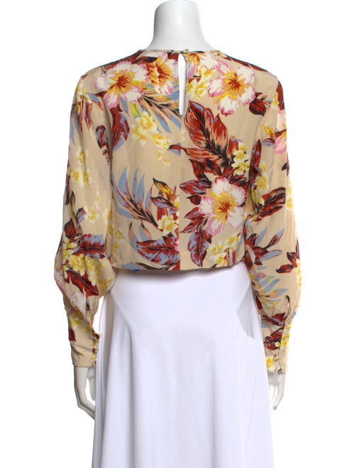 Diane von Furstenberg Silk Printed Crop Top