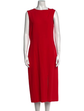 Diane von Furstenberg Bateau Neckline Midi Length Dress