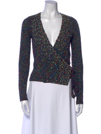 Diane von Furstenberg Printed V-Neck Top