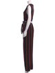 Diane von Furstenberg Striped V-Neck Jumpsuit