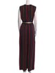 Diane von Furstenberg Striped V-Neck Jumpsuit
