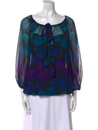 Diane von Furstenberg Silk Printed Blouse