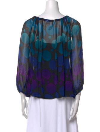 Diane von Furstenberg Silk Printed Blouse