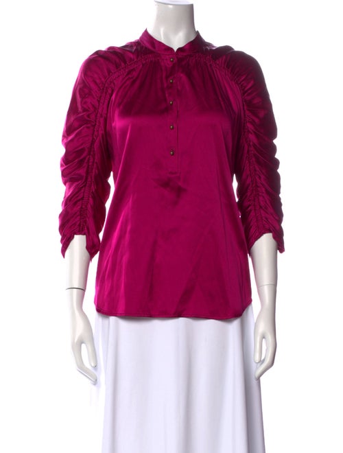 Diane von Furstenberg Silk Mock Neck Blouse