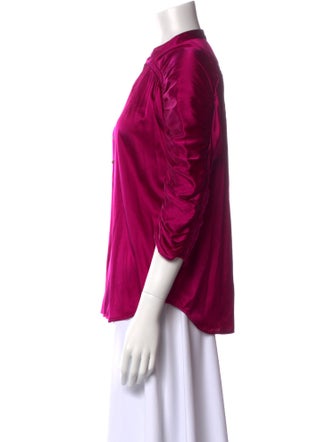 Diane von Furstenberg Silk Mock Neck Blouse