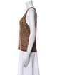 Diane von Furstenberg Animal Print Scoop Neck Top