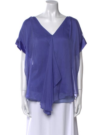 Diane von Furstenberg Silk V-Neck Blouse