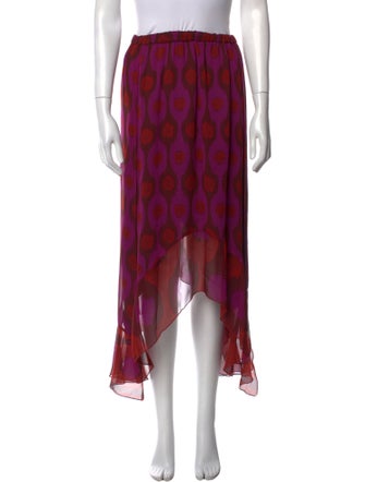 Diane von Furstenberg Silk Midi Length Skirt