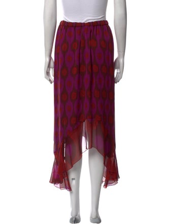 Diane von Furstenberg Silk Midi Length Skirt