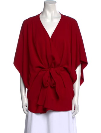 Diane von Furstenberg Silk V-Neck Blouse