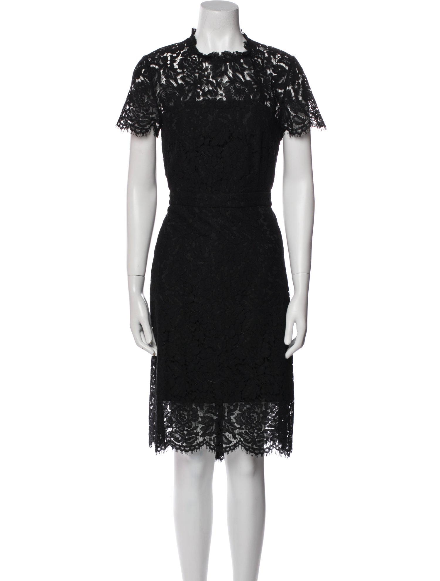 Diane von Furstenberg Lace Pattern Knee-Length Dress