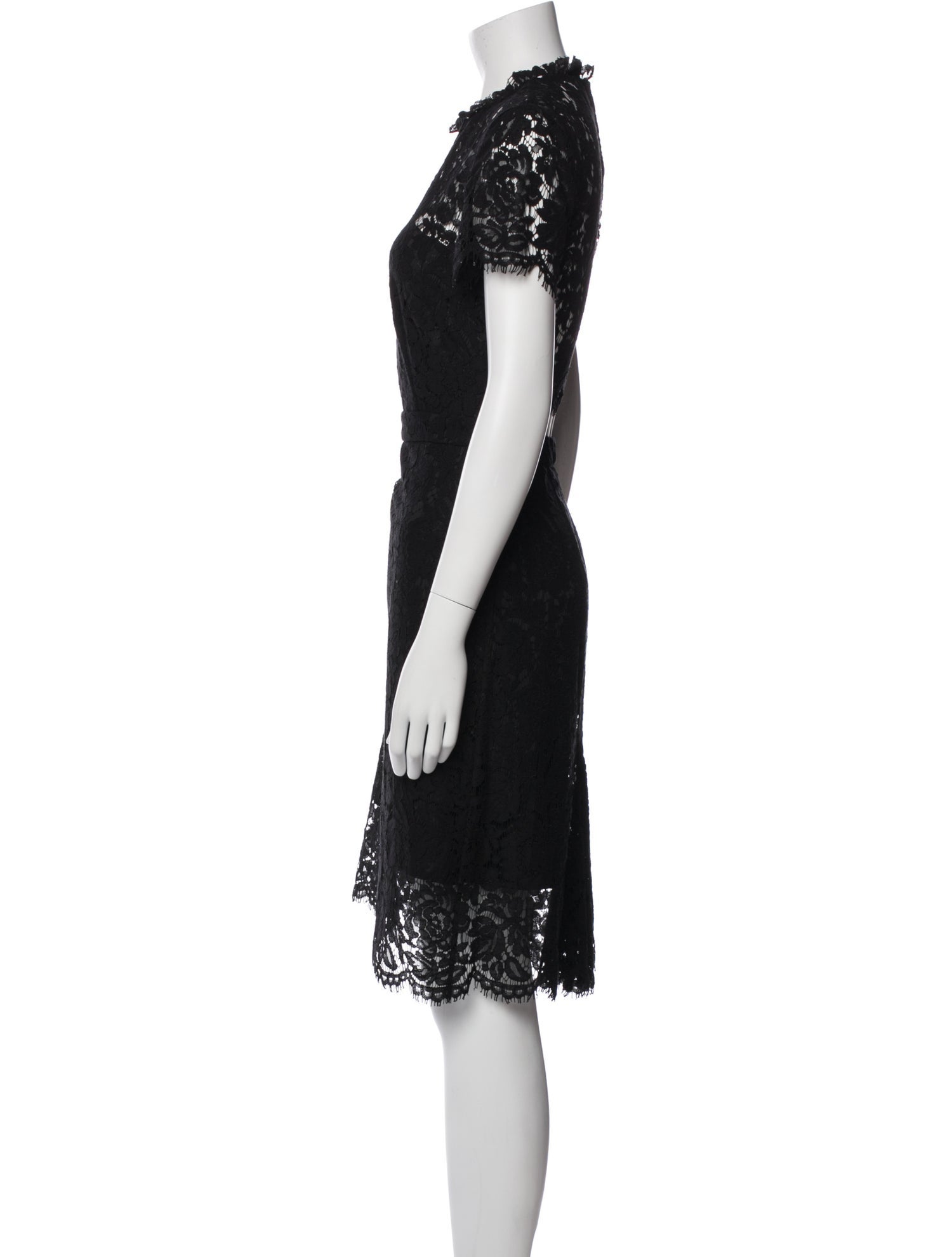 Diane von Furstenberg Lace Pattern Knee-Length Dress