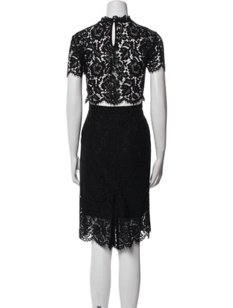 Diane von Furstenberg Lace Pattern Knee-Length Dress