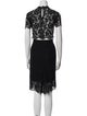 Diane von Furstenberg Lace Pattern Knee-Length Dress
