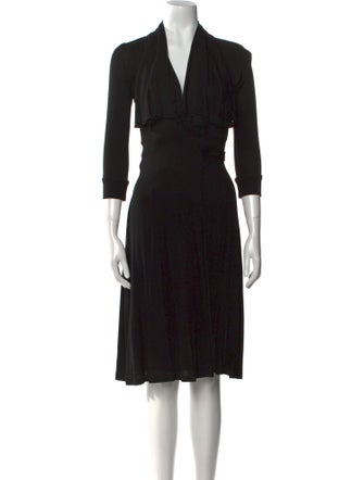 Diane von Furstenberg V-Neck Midi Length Dress