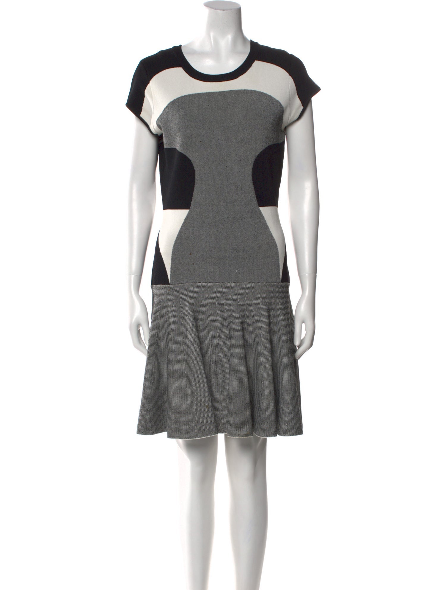 Diane von Furstenberg Colorblock Pattern Mini Dress