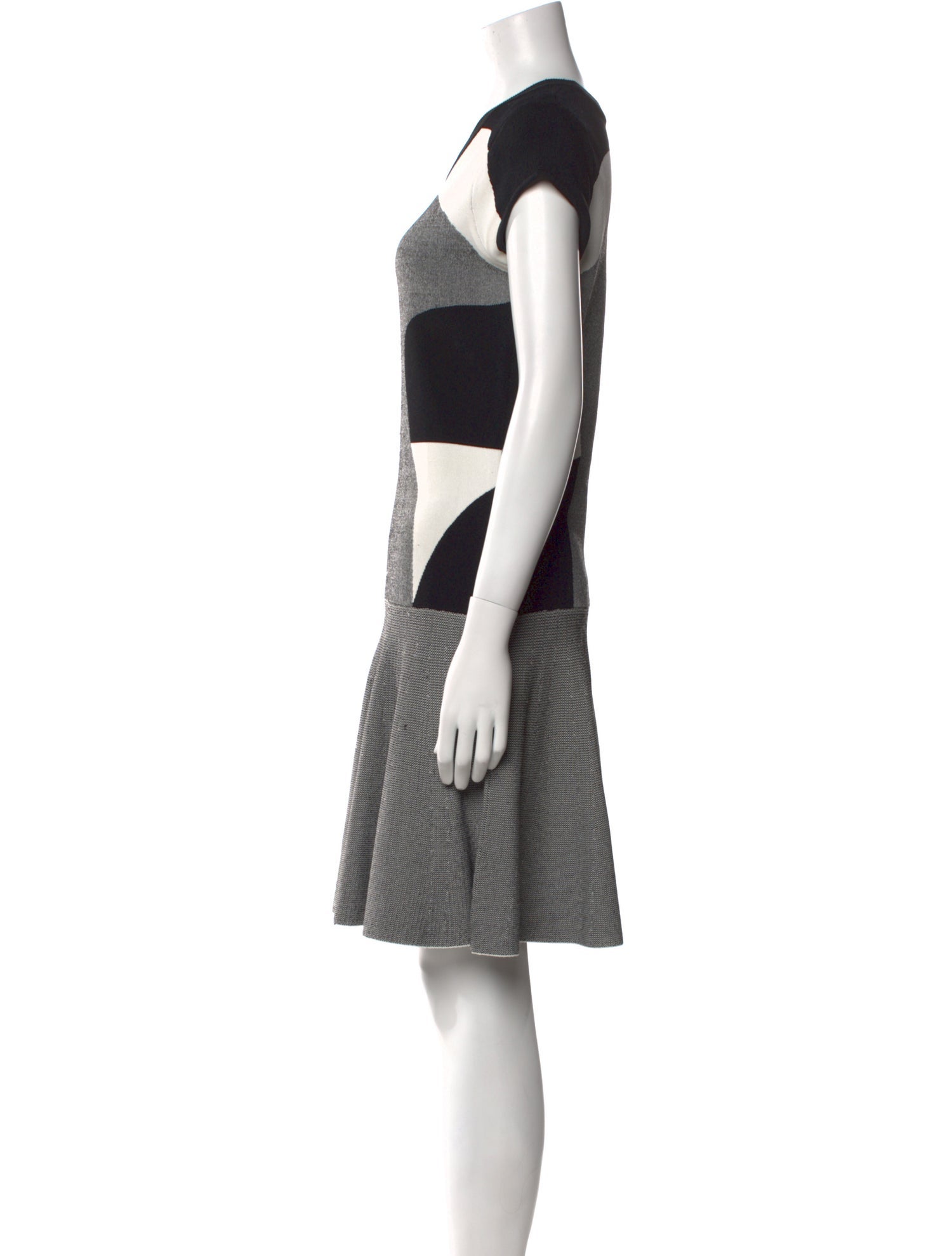Diane von Furstenberg Colorblock Pattern Mini Dress