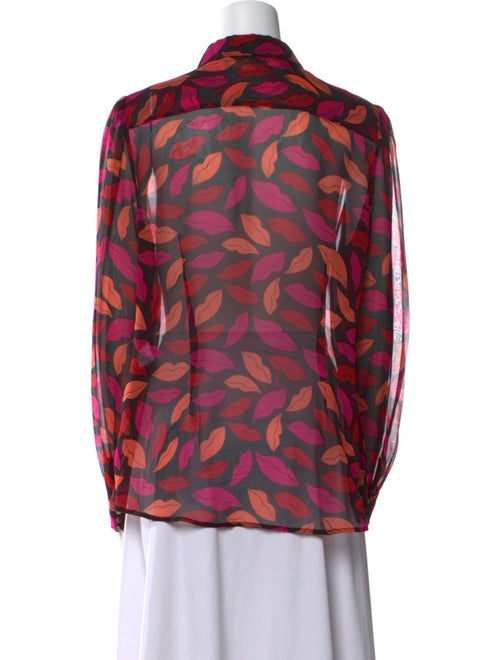 Diane von Furstenberg Silk Printed Button-Up Top