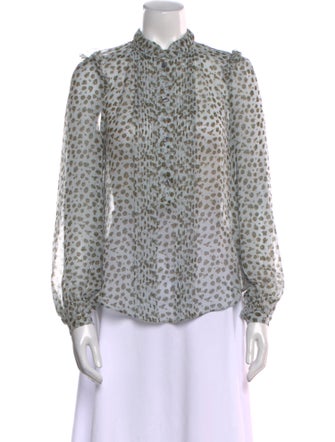 Diane von Furstenberg Silk Printed Blouse