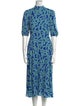 Diane von Furstenberg Floral Print Long Dress