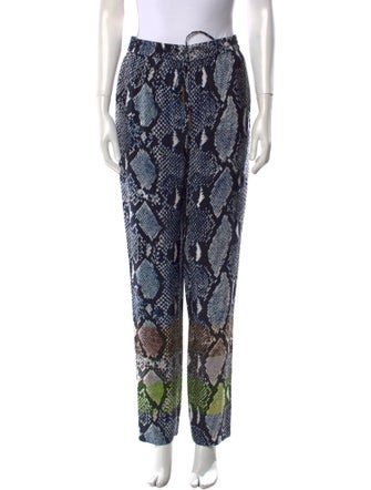 Diane von Furstenberg Silk Straight Leg Pants