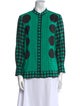 Diane von Furstenberg Silk Polka Dot Print Blouse