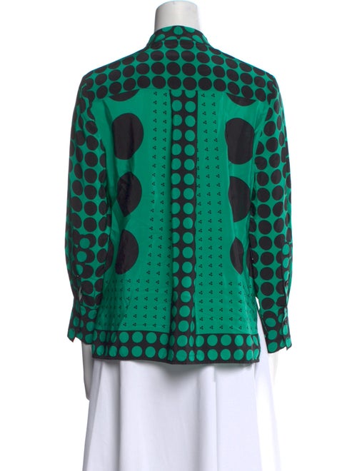 Diane von Furstenberg Silk Polka Dot Print Blouse