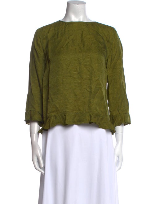 Diane von Furstenberg Silk Printed Crop Top